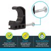 SharkBite 1/2 Inch Single Nail Half Clamp, J Hooks, Pack of 10, PEX Pipe, CTS, 23220