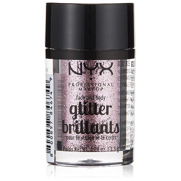 NYX Nyx professional makeup face & body glitter, rose, 0.08 ounce