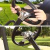 10L0L Golf Cart Steering Wheel Adapter Chrome Hub for Yamaha Golf Carts- Silver/Black