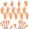14 Pcs Tiny Finger Hands,Premium Rubber Mini Tiny Finger Hands,Flat Hand Style Mini Hand Finger Puppets for Puppet Show,Gag Performance,Party Favors