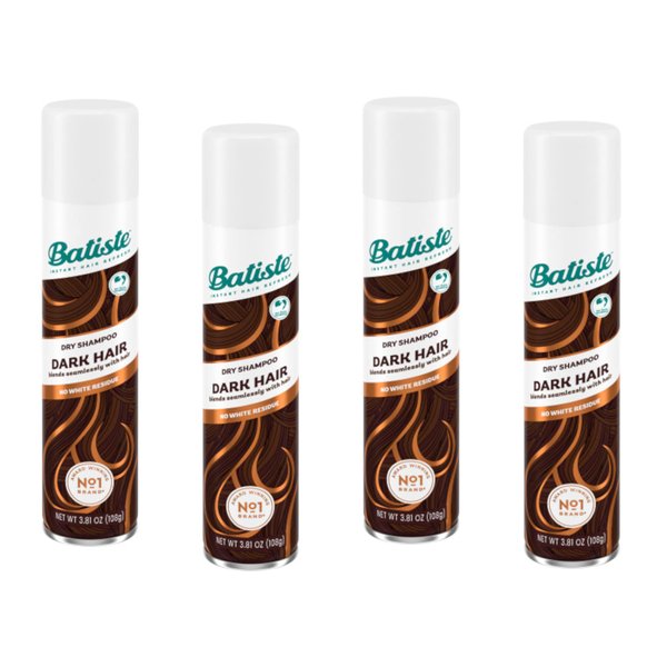 Batiste Dry Shampoo, Divine Dark 6.73 oz (Pack of 4)
