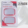 LivTee Blind Spot Mirror, Rectangle Shaped HD Glass Frameless Convex Rear View Mirror with wide angle Adjustable Stick for Cars SUV and Trucks, Pack of 2