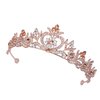 EOUQ Tiara Wedding Tiaras and Crowns for Women,Rhinestone Queen Tiara for Women Princess Crown Birthday Tiara Headbands (Gold & Lt Colorado topaz)
