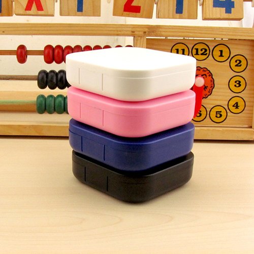 AHIER Portable Contact Lens Case Travel Kit Mirror +bottle + tweezers Container Holder (4 pack)