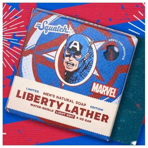 Dr. Squatch Natural Bar Soap Liberty Lather (Captain America) 5 oz.