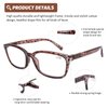 DOOViC 4 Pack Computer Reading Glasses Blue Light Blocking Anti Eyestrain Spring Hinge Stylish Readers for Women 4.00 Strength