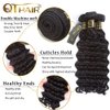 QTHAIR 14a Brazilian Loose Deep Wave Human Hair Wigs Bundles for All Women 10" 12" 14" Loose Deep Wave Human Hair Bundles Virgin Hair Extensions Loose Deep Curly Hair