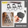 NUOBESTY 20Pcs Mini Foldable Chairs Dollhouse Mini Stand Model Chair Desk Phone Stand for Dollhouse Decoration