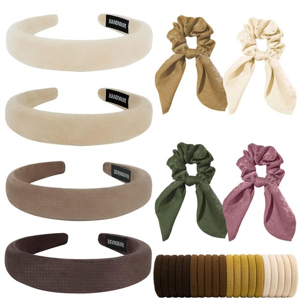 GTILE Hair Bands Hair Ties Hairnet for Girls Women Bunny Ears Silk Scrunchies 3 types of headbands Hair Accessories Ropes