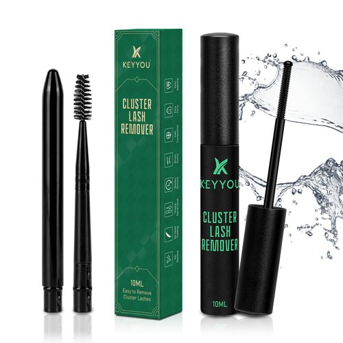 Cluster Lash Remover 10ML Lash Glue Remover for Lash Clusters KEYYOU DIY Lash Extension Remover Self-Use La Gentle Smoothing Non-Irritating Eye Cleanser Oil(Oil Texture,10ML)