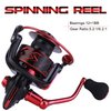 Sougayilang Spinning Reels Ultra-Weight, 6.2: 1 High Speed ​​Gear Ratio, Metal Frame and Rotor, 12 + 1 Shielded BB, Smooth Powerful Freshwater and Saltwater Spinning Fishing Reel(SD-4000-Red)