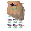 Dog Dad Paw Print Temporary Tattoo Water Resistant Fake Body Art Set Collection - 54 1" Tattoos (1 Sheet)