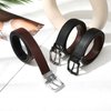 Kajeer Reversible Kids Belt for Boys and Girls - Durable PU Leather Belts for School Uniform Jeans for (Silver, Fit Waist: 18"-22" (Rec 4-7yrs))