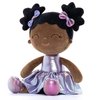 Gloveleya Baby Girl Gifts Baby Dolls Soft Doll Curvy Illusion Girl Black Purple 12inches