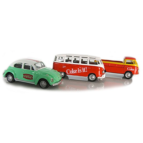 Motor City Classics 1:72 VW Gift Set Beetle T1 Pickup Samba Bus