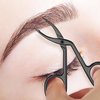 Hicarer 3 Pcs Eyebrow Tweezers Scissor Handle Straight Tip Scissor Shaped Eyebrows Tweezers for Hair Plucker Remover Facial Hair Eyebrows Care Wig Plucking for Women men (Black Plated)