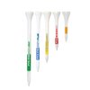 J&M PTS Pro Length Max Golf Tees (50-Count), White/Green, 4-Inch