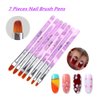 FULINJOY 7 PCS UV Gel Nail Brush, Acrylic Nail Tips Builder Brush Pen Drawing Brushes Pen Tool Set