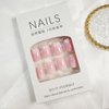 Short Press on Nails Square Fake Nails Ombre Pink False Nails with Simple Style Designs Acrylic Nails Glossy Glue on Nails Artificial Stick on Nails for Women Girls Nails Manicure 24pcs