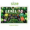 Vlipoeasn 90PCS 10th Birthday Video Game Party Decorations for Boys Set Green 10th Birthday Supplies -10th Video Game Backdrop, Balloons, Tablecloth, Gamer and 10 Foil Balloons for 10th Birthday Party