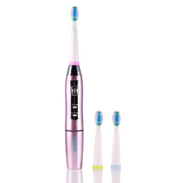 Sonicety Electric Toothbrush HI-910 Dream Pink (Value Pack Includes 3 Brushheads)