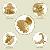 FRDTLUTHW 6PCS Mini Metal Hair Claw Clips for Thin Hair,Gold Hair Jaw Clamps,Beach Essentials,Strong Hold Non-slip Sea Shell and Halloween Small Hair Barrettes,Cute Hair Accessories for Women(Gold)