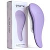 Crave Naturals Glide Thru Detangling Brush for Adults & Kids Hair - Detangler Brush for Natural, Curly, Straight, Wet or Dry Hair - Purple, 1 count