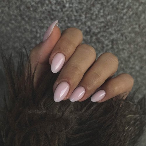 KXAMELIE Pale Pink Press on Nails Short Oval,Round Fake Nails For Girls,Short Almond False Nails Glue on,Instant Acrylic Nails Press ons,Blank Short Nails Set in 12 Sizes
