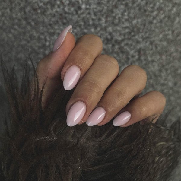 KXAMELIE Pale Pink Press on Nails Short Oval,Round Fake Nails For Girls,Short Almond False Nails Glue on,Instant Acrylic Nails Press ons,Blank Short Nails Set in 12 Sizes