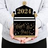 Big Dot of Happiness New Year's Eve - Gold - Treat Box Party Favors - 2024 New Years Eve Party Goodie Gable Boxes - Set of 12
