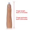 PPVWEY 2 Pieces Silicone Practice Fingers for Acrylic Nails Bendable Nail Training Finger Mannequin Life Size Silicone Training Fingers for DIY Nail Art (3#-2Pcs)