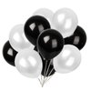 KADBANER white and black balloons 30-pack,12-inch latex balloons
