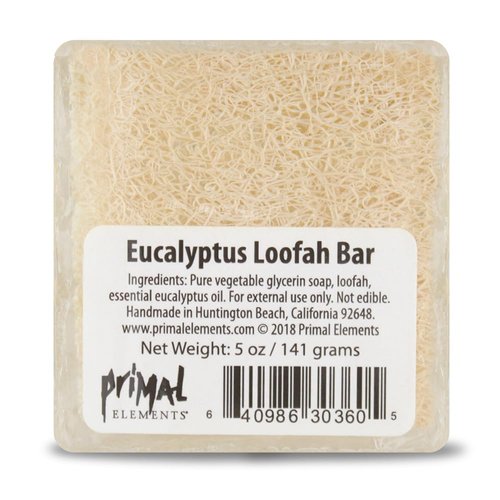 Primal Elements Eucalyptus Loofah Bar Soap, 5 Ounce