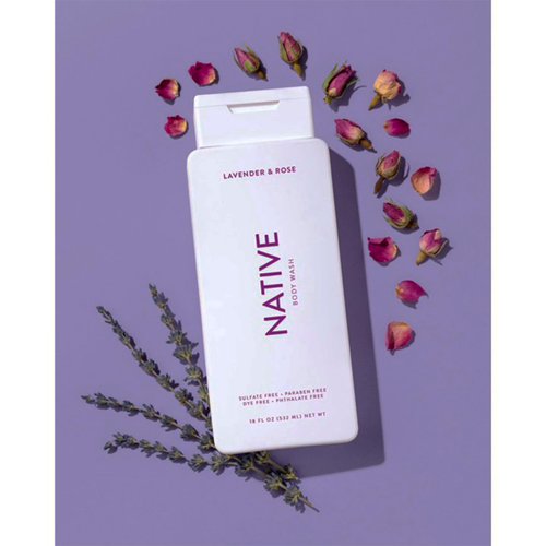 Generic Native Natural Body Wash, Lavender & Rose, Sulfate Free, Paraben Free, 18 oz - Pack Of 01