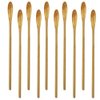 Mixing Spoons, AOOSY 10 x Cocktail Spoons, Swizzle Sticks for Drinks, Multifunctional 7.96 inches Natural Beech Wood Long Handle Drink Spoons Cocktail Stirrer Sticks Mixing Bar Spoon
