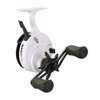 13 FISHING - Freefall Ghost - Inline Ice Fishing Reel - 2.5:1 Gear Ratio - Left Hand Retrieve - BBFFGW2.5-LH