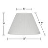 Antique White Small Empire Mushroom Pleated Lamp Shade 5" Top x 11" Bottom x 7.5" High (Clip-On) Replacement - Springcrest