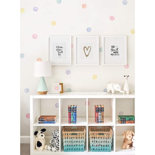 Simple Shapes Watercolor Dots Wall Stickers (Pastel)