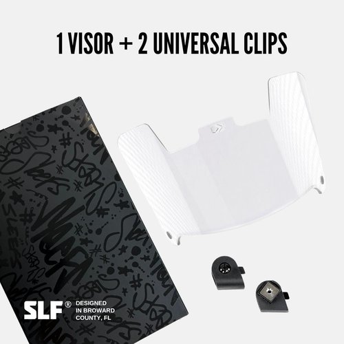 SLEEFS Football Helmet Visor [Clear] - Professional Football Visor/Shield - Fits Youth & Adult Helmets - Includes Visor Clips