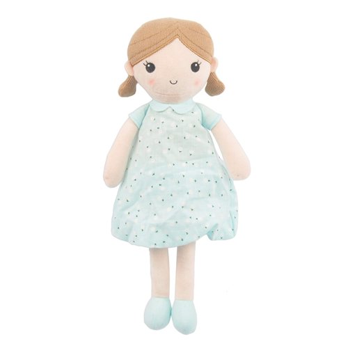 Linzy Toys, Soft Plush Mint Blue Emily Rag Doll, 15"