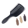 Detangling Brush, Dry and Wet Vented Detangler Hair Brush for Women and Men, Professional Paddle Curved Styling Hairbrush for Straight/Curly/Thick/Long/Wavy/Damaged Hair,Black…