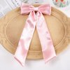2PCS Silky Satin Hair Bows Hair Clip,Hair Bow Ribbons Clip With Long Tail Bowknot Hair Barrettes for Women Girls Toddlers Teens Kids (Light Pink+Dark Pink)