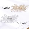 Campsis Rhinestone Bridal Wedding Hair Comb Crystal Side Comb Bride Hair Accessories for Women and Girls (Silver)
