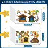 468 Pcs Nativity Scene Stickers Make a Nativity Jesus Birth Scene Stickers Christmas Nativity Crafts for Women Religious Stickers Nativity Party Favor for Christmas Wall Window Home Decor,24 Sheets