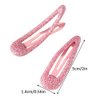 QtGirl Snap Hair Clips 40pcs 2" No Slip Glitter Hair Clip Metal Hair Barrettes for Baby Girls Toddlers