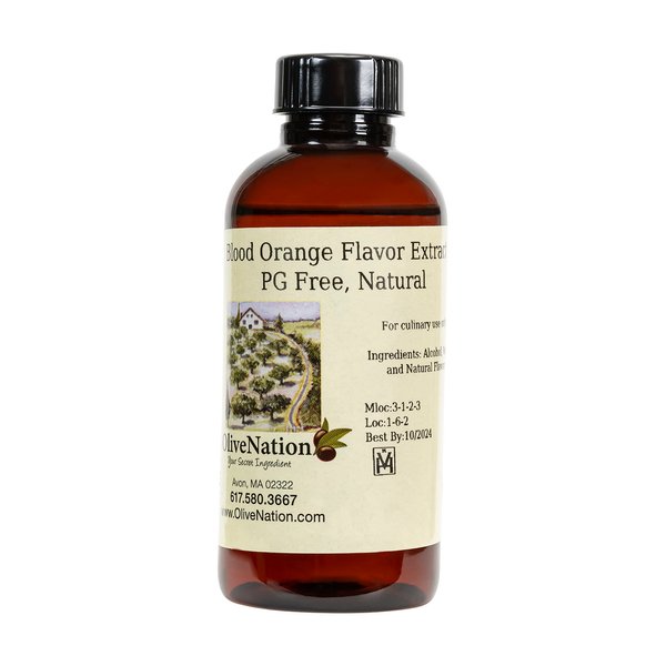 OliveNation Blood Orange Extract, TTB-Approved for Brewing, Rich Citrus Flavoring for Baked Goods, Beverages, Non-GMO, Gluten Free, Kosher, Vegan - 4 ounces