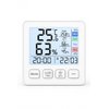 Digital Thermometer Hygrometer Clock Alarm Date LCD Display wit Light Mag & Stand - Multi-Scenario Use Home Baby Room Grow Room Pharmacy Office Work Warehouse Environment Monitoring Odor Control