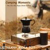 Moka Pot, Stovetop Espresso Maker Italian Coffee Maker Coffee Pot 6 cup/10 OZ Aluminium Stovetop Camping Espresso Maker Manual Cuban Coffee Percolator for Cappuccino or Latte（black）