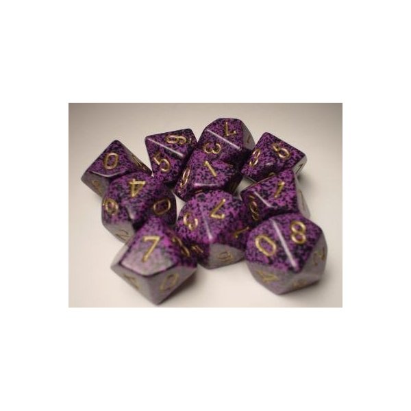 Chessex Dice Sets: Hurricane Speckled - Ten Sided Die d10 Set (10)