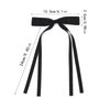 Purggy 6 Pcs Hair Bow Clips for Women Girls, Ribbon Hair Bows with Long Tail, Bowknot Tassel Claw Hair Clip for Women, Hair Barrettes with Bow Accessories（Black, pink, beige）